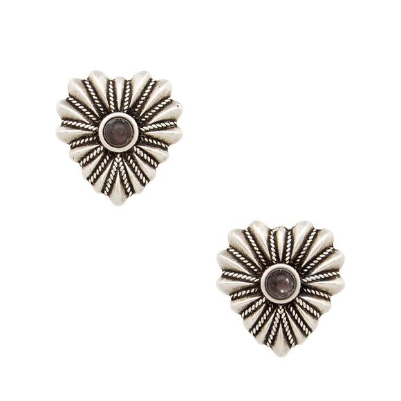 Gucci Sterling Silver Black Mother of Pearl Interlocking G Stud Earrings